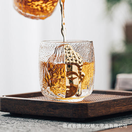 一念成佛杯水晶玻璃建盏茶杯主人杯单杯禅意杯琉璃功夫茶水杯家用 商品图2