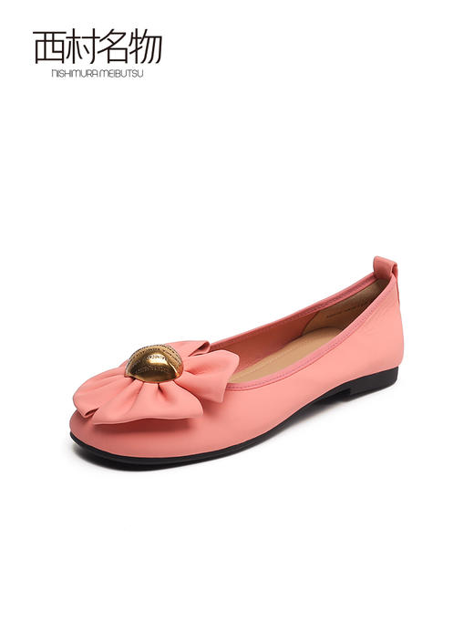 西村名物2022春季新款法式花朵浅口单鞋女复古小众设计皮鞋X22AE19061 商品图3