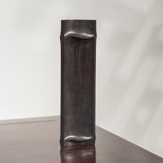 清 紫檀牧牛图诗文仿竹臂搁 商品图3