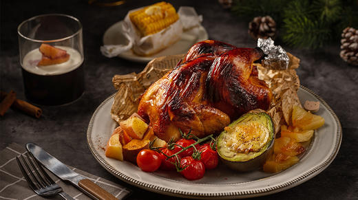 圣诞鎏金烤鸡料理 商品图0