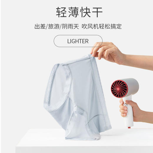 【轻薄无痕冰丝面膜裤】樱姿娜冰丝裤桑蚕丝底档吸收透气率是棉的1.5倍不闷不热裸感体验6条装/盒 商品图2