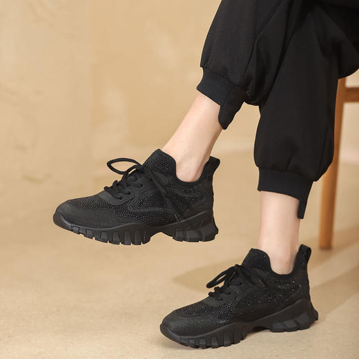 西村名物2022年春新款街头运动风厚底老爹鞋女休闲鞋T22AM19331 商品图1