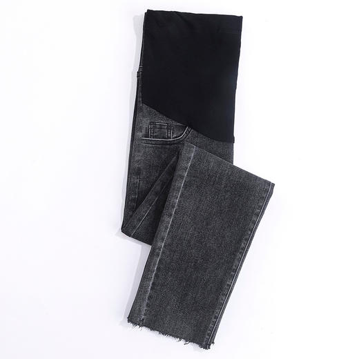 【直筒版型 遮肉显瘦 柔软舒适】孕妇裤子春秋款外穿小个子直筒牛仔裤春季休闲托腹打底裤孕妇春装 商品图8