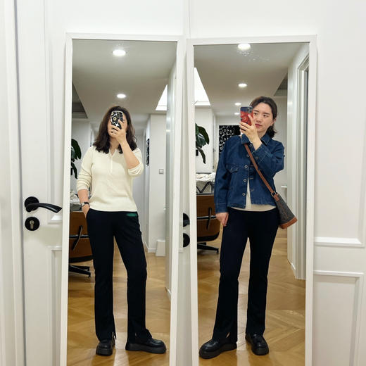 icicl*小禾同款 春秋｜内开叉黑色魔鬼裤 显瘦！【2072】【包邮+三天tui换】 商品图7