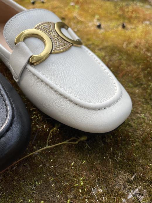 踏青郊游+通勤穿搭 两不误 2022年春夏超柔软脚感乐福鞋！思J图代工厂皮鞋类供应链制造 ，穿它压马路不会累！羊皮鞋面 +踩屎感绿海绵+猪皮垫脚 定制复古做旧金属装饰扣 一脚蹬 商品图11