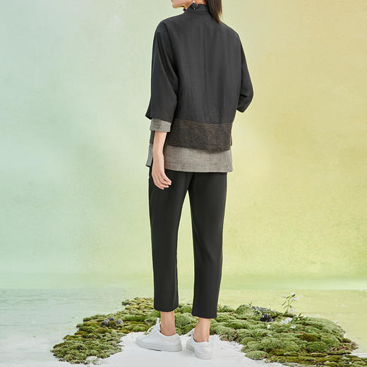 TANGY Collection/天意精品2022年春夏新品简约女士茛绸裤子 商品图2