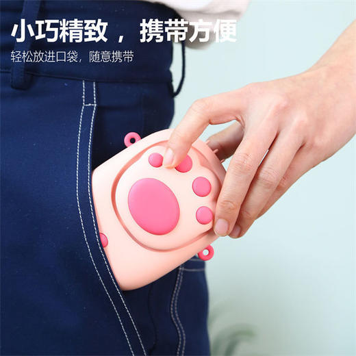 萌宠懒人挂脖风扇USB充电静音大风力手持便携台式桌面迷你小风扇 商品图5