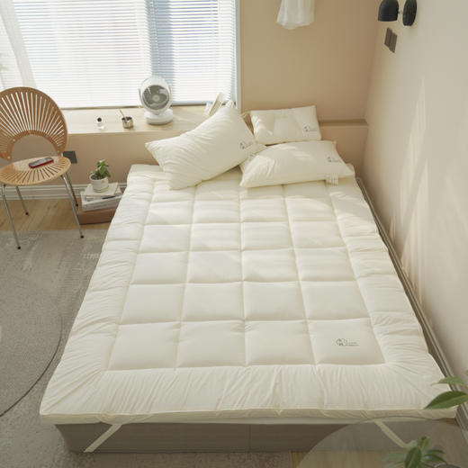 【立体床垫】原棉A类床垫纯色原棉无荧光床褥加厚保护垫烫画软床垫 商品图0