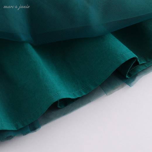 马克珍妮夏装新款 女童针织短袖连衣裙 儿童网纱裙子220735 商品图4