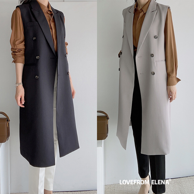 长款西装马甲外套