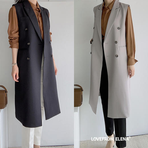 长款西装马甲外套 商品图0