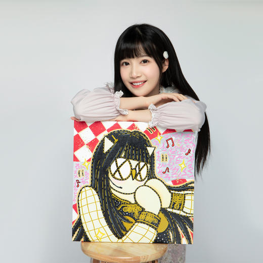 歪歪《pink love - 邹若男》画芯 商品图0