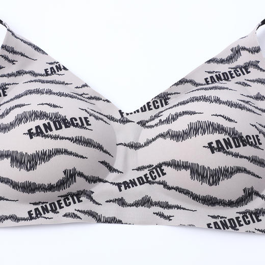 芬狄诗内衣女时尚趣味光面印花无钢圈一片式薄款上托文胸FB00346 商品图6