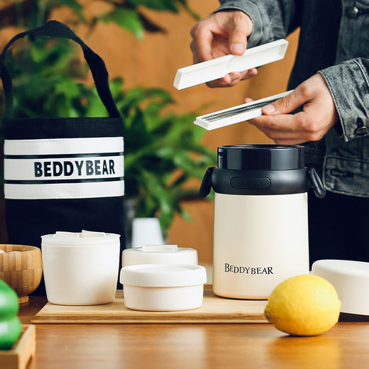 【品牌直发】【杯具熊缤纷元气系列保温饭盒】上班族便当多层超长保温桶600ml 商品图2