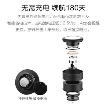 特美刻智能保温杯大容量316不锈钢水杯男女便携茶水分离杯车载显温水杯支持HUAWEI HiLink TW660019黑色 商品图2