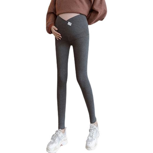 【纯棉不掉档 双重交叉托腹】纯棉孕妇打底裤长裤子百搭2022春秋修身显瘦春装外穿时尚款小脚裤 商品图4