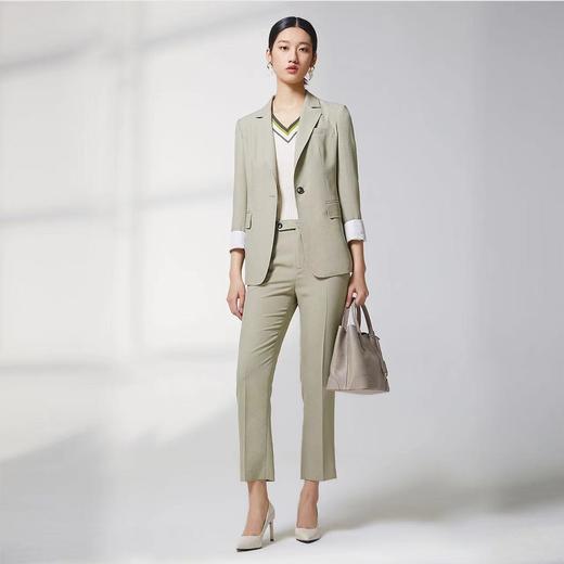 蓝地撞色袖口一粒扣修身西装BLWCT078S00 商品图3