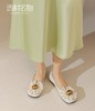 西村名物2022春季新款法式花朵浅口单鞋女复古小众设计皮鞋X22AE19061 商品缩略图1