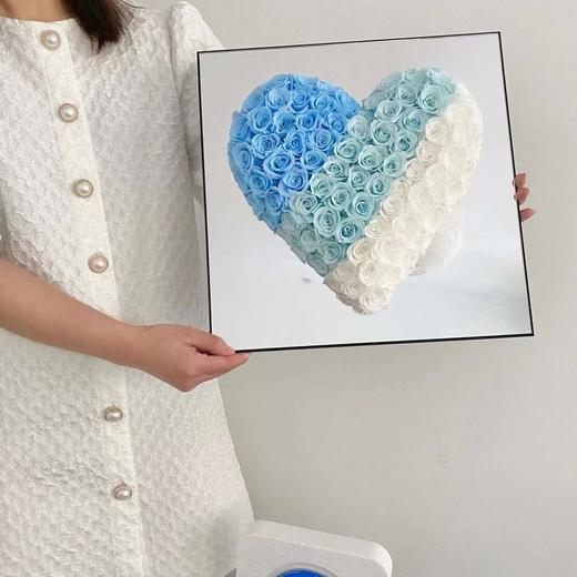 情人节永生花生日礼物【80朵红玫瑰镜面之心】玫瑰花礼盒玫瑰花礼花送女生朋友花店送货上门 商品图7