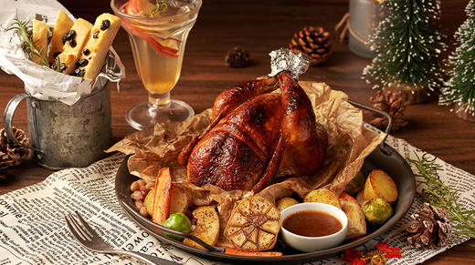 玫瑰露酒香草脆皮烤鸡 商品图0