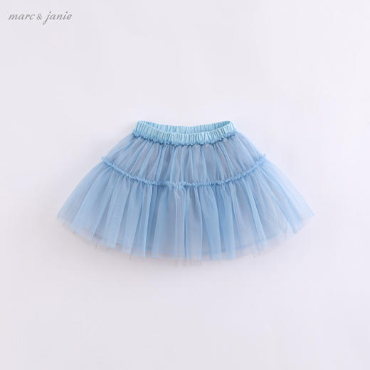 马克珍妮夏装新款 女童轻盈网纱短裙半身裙 儿童裙子220563 商品图3