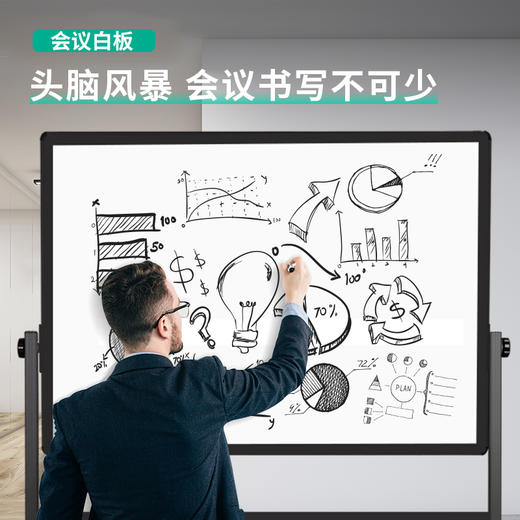 得力7884H型双面白板900*1800(银灰)(块) 商品图1