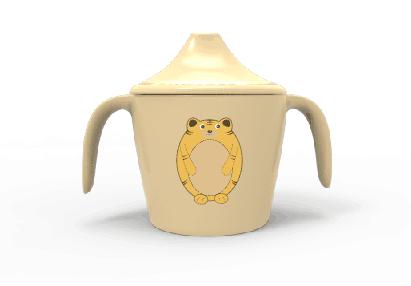 壳氏唯儿童双耳杯（小老虎）杯子:13.3*6.9*8.3 商品图0