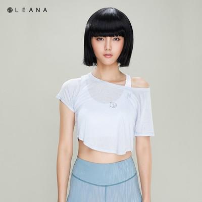 LEANA韩版短款纯色圆领宽松薄款短袖T恤ins套头速干透气罩衫LN5115 商品图1