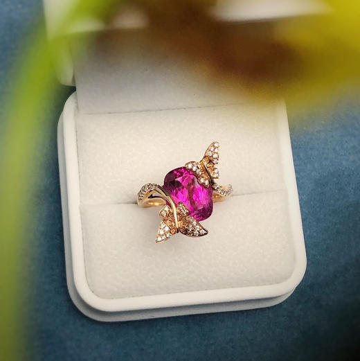 ONLY系列 比翼·18K镶碧玺和钻石 戒指 商品图2