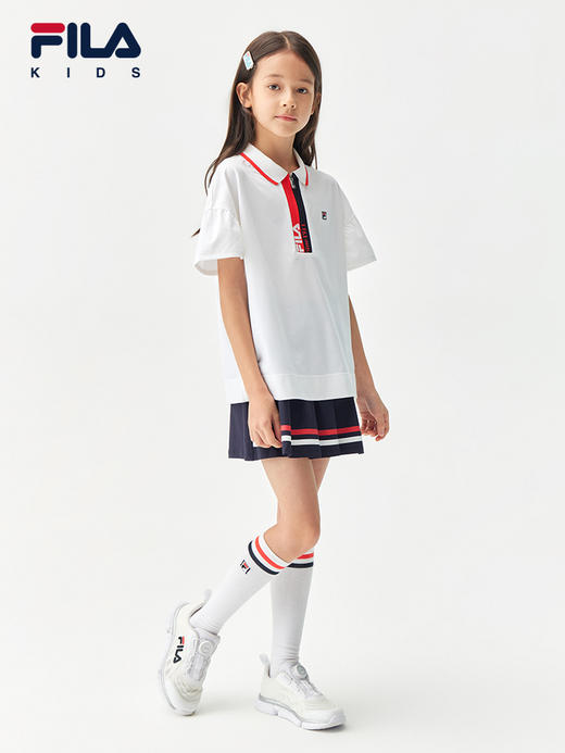 小斐乐儿童半袖T恤2022夏季新款女大童时尚休闲短袖POLO衫K12G221119F 商品图3