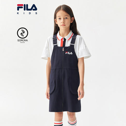 小斐乐儿童连衣裙2022夏季新款女大童时尚休闲背带裙K12G221317F 商品图0