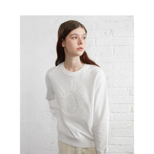 TeenieWeenie小熊 22夏小熊女装圆领棉百搭卫衣TTMA221211P 商品图1