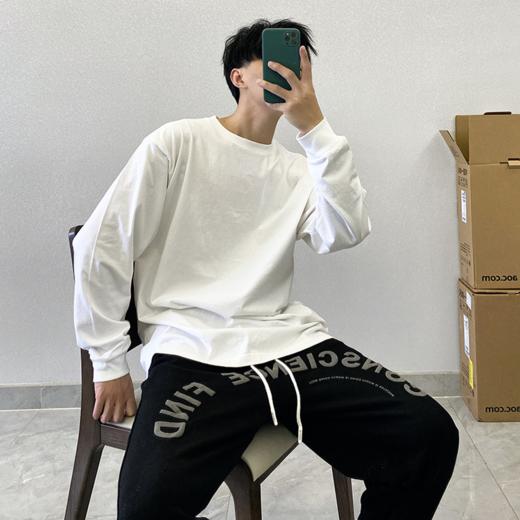 DUFFY GOYA 230克宽松纯棉长袖T恤 商品图0