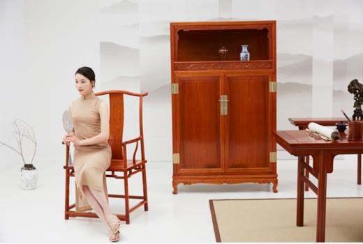 红桥红  家具严选  缅甸花梨（大果紫檀）【186大号螭龙 万历柜】 商品图6