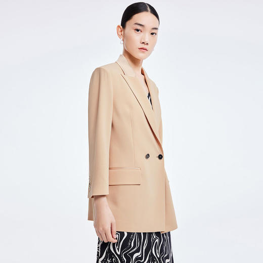 LILY2022夏新款女装气质纯色通勤款舒适醋酸西装外套122200c2144 商品图1