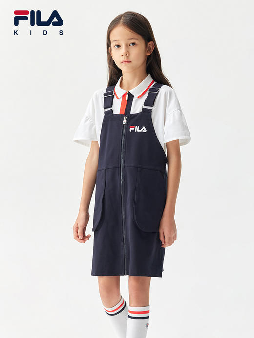 小斐乐儿童连衣裙2022夏季新款女大童时尚休闲背带裙K12G221317F 商品图2