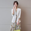 YQ-BY6319七分袖小西装女碎花连衣裙套装春装新款韩版时尚气质职业装西服女 商品缩略图3