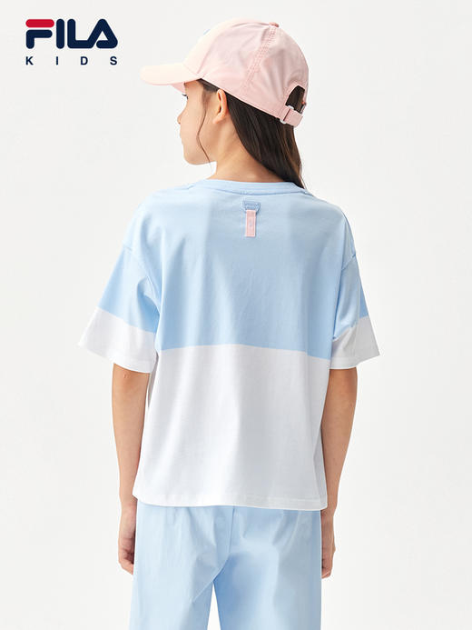 小斐乐童装儿童T恤2022夏季女童宽松透气运动T恤K12G221117F 商品图1