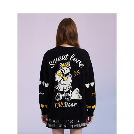 TeenieWeenie小熊女装2022春季新款V领针织衫开衫外套TTCK221201T 商品图1