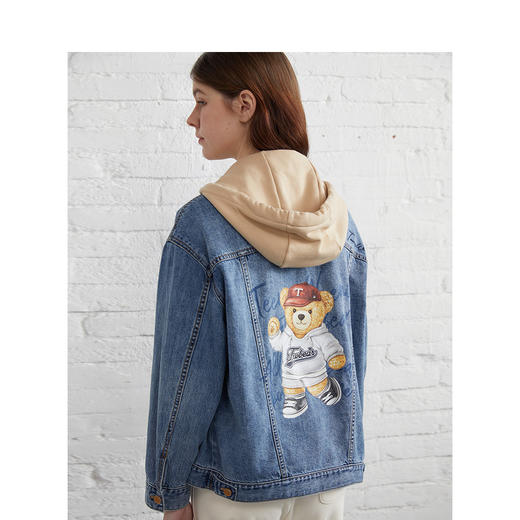 TeenieWeenie小熊22年春季新款短款牛仔外套夹克TTJE221202P 商品图1