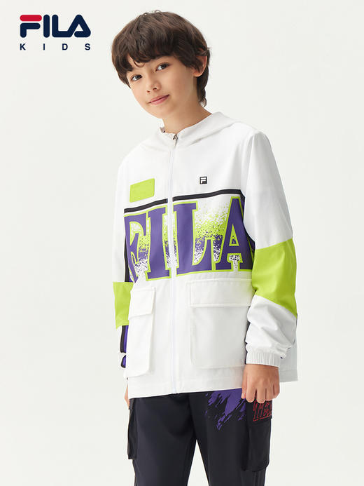 小斐乐儿童外套2022夏季新款中大童男童潮流连帽工装风上衣K12B223701F 商品图2