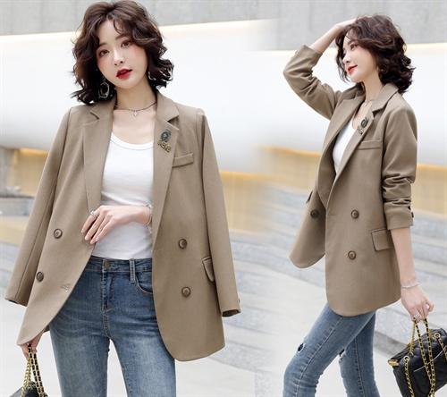 遮肉显瘦，时尚双排扣西装外套HR-XMYR9022 商品图0