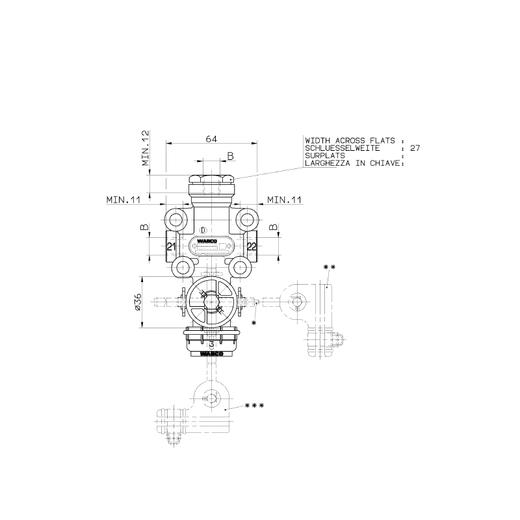 高度阀气囊高度调节阀调平阀威伯科WABCO4640060020(包邮） 商品图4