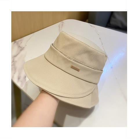 2022网红渔夫帽子女春夏韩版百搭日系贴标盆帽潮可折叠防晒遮阳帽 商品图2