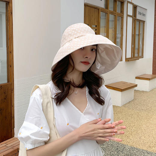 空顶帽女夏防紫外线可折叠遮阳防晒帽大帽檐黑胶遮脸全遮光太阳帽 商品图1