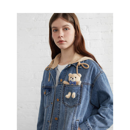 TeenieWeenie小熊22年春季新款短款牛仔外套夹克TTJE221202P 商品图4