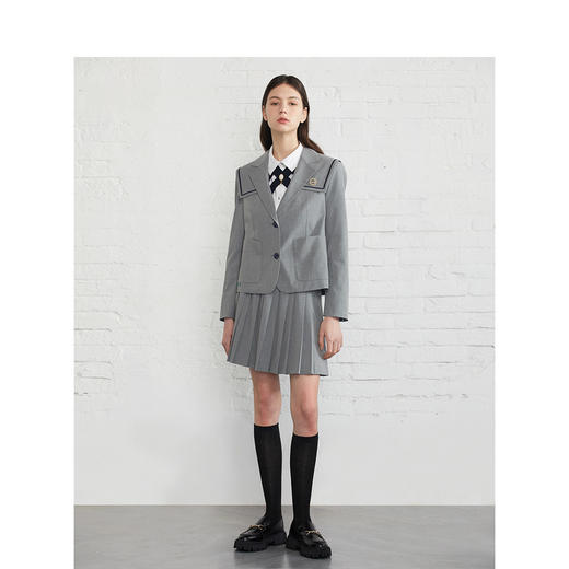 Teenie Weenie小熊22春季新款海军领学院风JK制服短裤西装外套TTJK222301P 商品图4