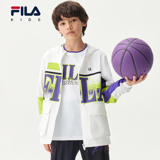 小斐乐儿童外套2022夏季新款中大童男童潮流连帽工装风上衣K12B223701F 商品图0