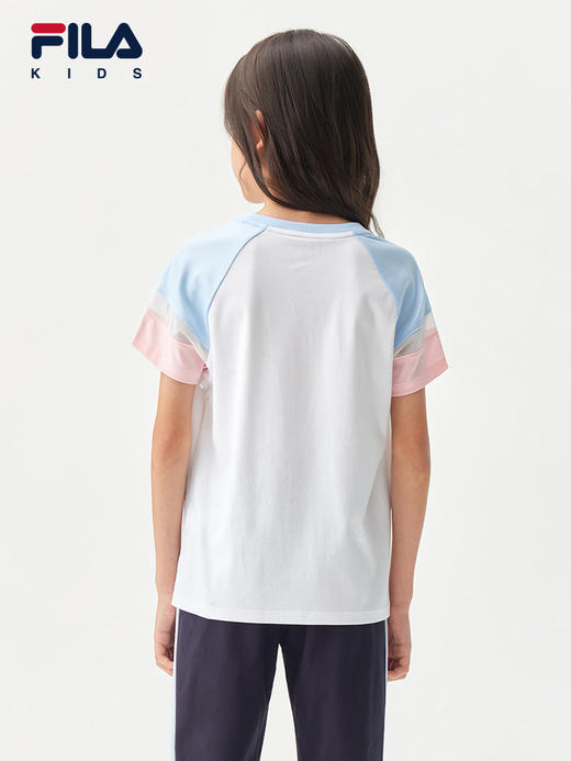 小斐乐儿童半袖T恤2022夏季新款女大童透气速干运动短袖T恤K12G221118F 商品图1