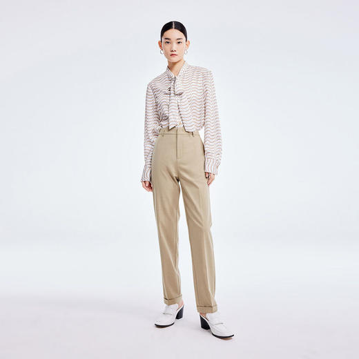 LILY2022夏新款女装通勤款气质纯色显瘦西装裤休闲裤122200C5159 商品图2
